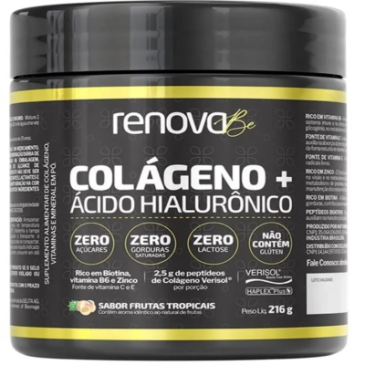 Colágeno + Ácido Hialurônico Renova Be Sabor Frutas Tropicais 216g 