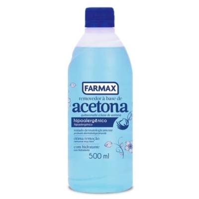 Acetona azul 500ml removedor farmax