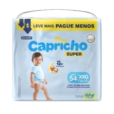 Fralda Capricho Super Hiper XXG 54 Unidades 