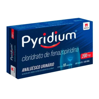 Pyridium Fenazopiridina 200mg 18 Drágeas