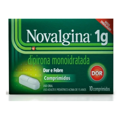Novalgina Dipirona 1g 10 Comprimidos