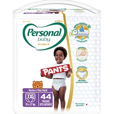 Fralda Calça Personal Baby Premium Pants XXG 44 Unidades 