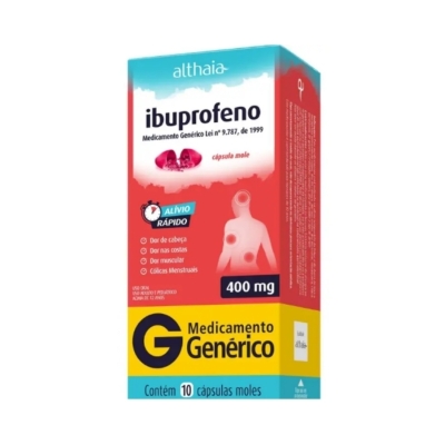 Ibuprofeno 400mg 10 Cápsulas Gelatinosas Moles Genérico Althaia 