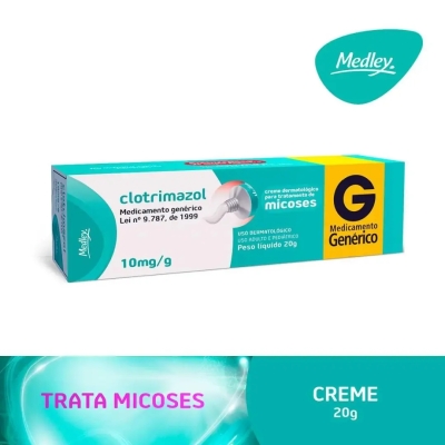 Clotrimazol 10mg/g Creme Dermatológico 20g Genérico Medley 