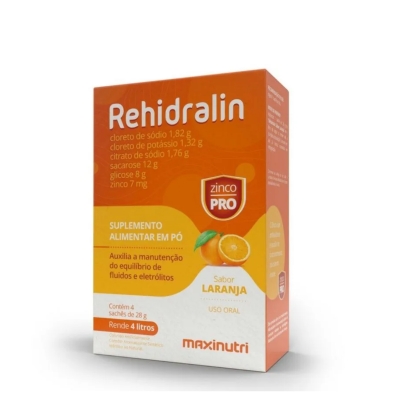 Rehidralin 4 env 28g laranja maxinutri