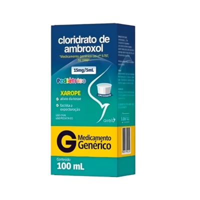 Cloridrato de Ambroxol 15mg/5ml Xarope Infantil 100ml Genérico Airela 