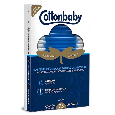 Haste Cottonbaby Flexivel 75 Unidades 