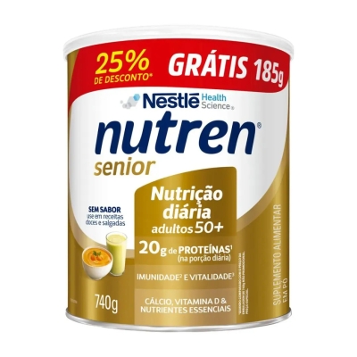 Suplemento Alimentar Nestlé Nutren Sênior Adultos 50+ sem Sabor 740g