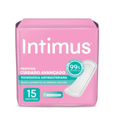 Protetor Diário Intimus Tecnologia Antibacteriana 15 Unidades