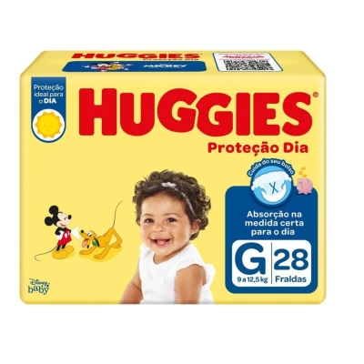 Fralda Huggies Protecao Dia Jumbo G 28 Unidades