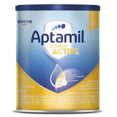 Fórmula Infantil Aptamil Sensitive Active Danone 0 a 36 meses 800g