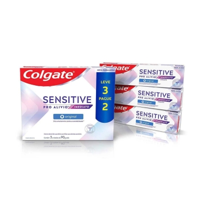 Creme Dental Colgate Sensitive Pro Alívio Imediato Original 90g 3 Unidades
