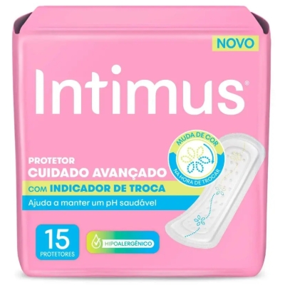 Protetor Diário Intimus com Indicador de Troca 15 Unidades