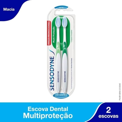 Kit Escova de Dente Sensodyne Multi Proteção Macia2 Unidades
