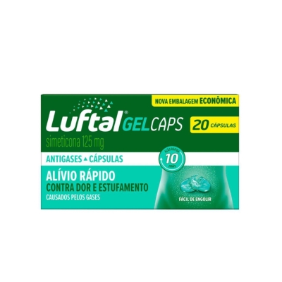 Luftal Gel Caps Simeticona 125mg 20 Cápsulas