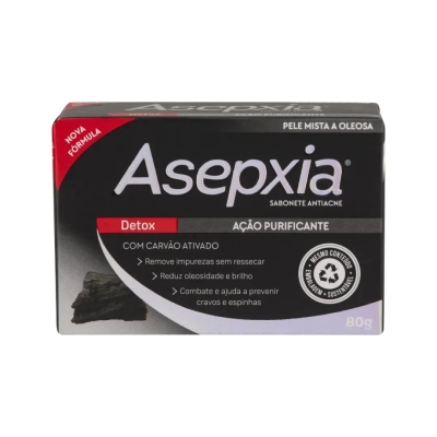 Sabonete Facial em Barra Asepxia Antiacne Detox 80g