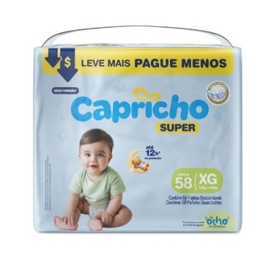Fralda Capricho Super Hiper XG 58 Unidades 