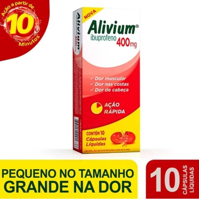 Alivium Ibuprofeno 400mg 10 Cápsulas