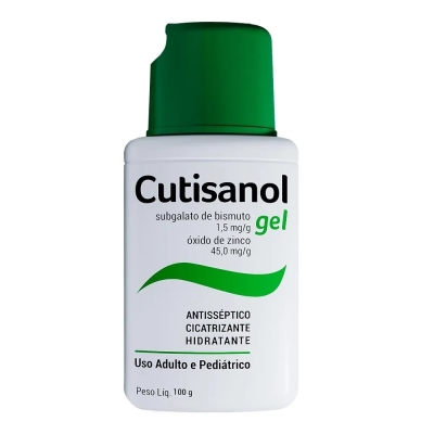 Cutisanol Subgalato de Bismuto 1,5mg/g + Óxido de Zinco 45mg/g Gel 100g
