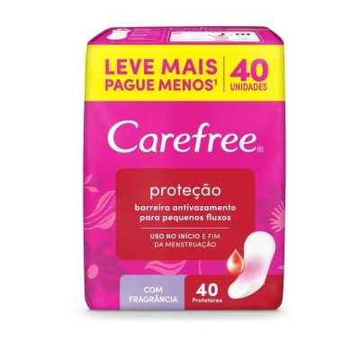 Protetor Diário Carefree Proteção Com Perfume 40 Unidades
