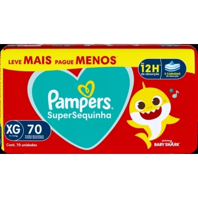 Fralda Pampers Super Sequinha Xg 70 Unidades 