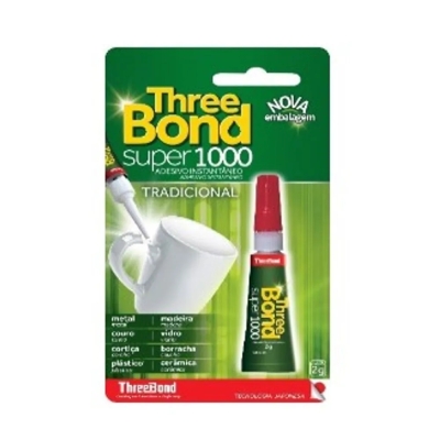 Cola Instantânea ThreeBond Super 1000 Tradicional 2g