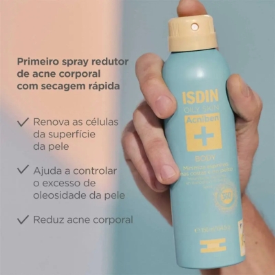 Isdin Oily Skin Acniben Spray Corporal Antiacne 150ml