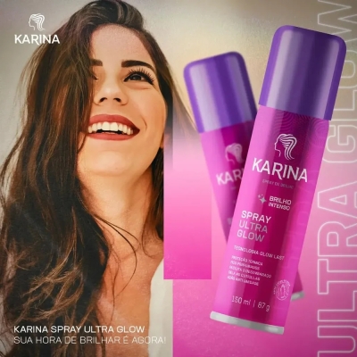 Fixador Cabelo Spray Brilho Karina 150ml
