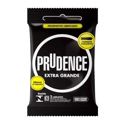 Preservativo Prudence Extra Grande Com 3 Unidades