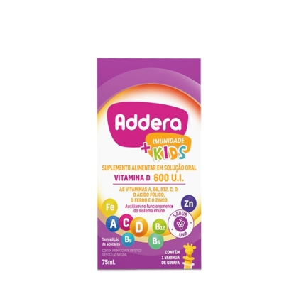 Polivitamínico Addera +Imunidade Kids Uva Infantil 75ml