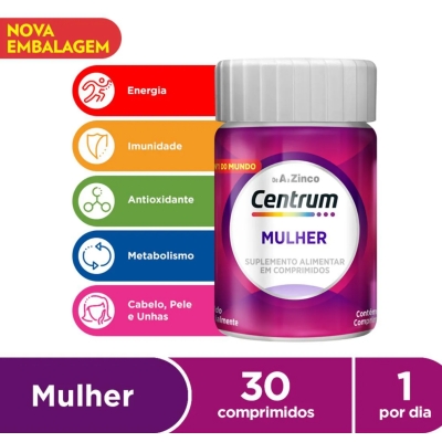 Centrum Mulher de A a Zinco 30 Comprimidos