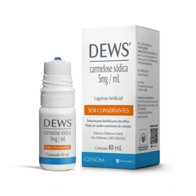Dews Carmelose Sódica 5mg/ml Solução Oftálmica 10ml