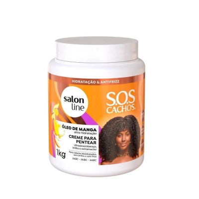 Creme Para Pentear Salon Line Sos Cachos Óleo de Manga 1kg