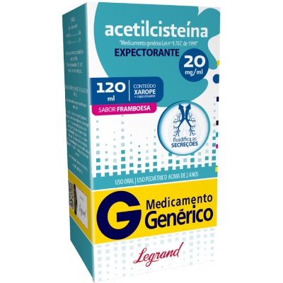 Acetilcisteína 20mg/ml Xarope Infantil 120ml Genérico Legrand