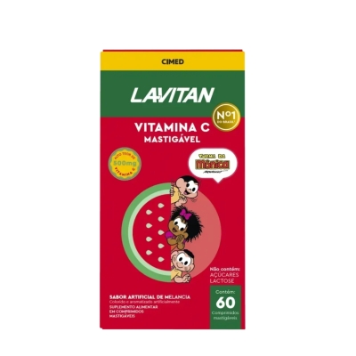 Lavitan vit c 60 cps mastigaveis melancia
