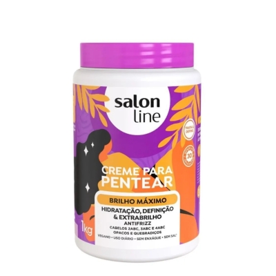 Creme Para Pentear Salon Line Brilho Máximo 1kg