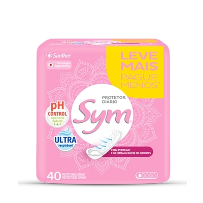 Protetor Diário Sym Com Perfume 40 Unidades