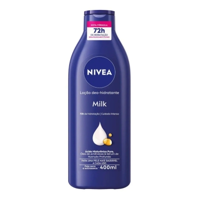 Loção Deo-Hidratante Corporal Nivea Milk Hidratação Profunda Pele Seca a Extrasseca 400ml