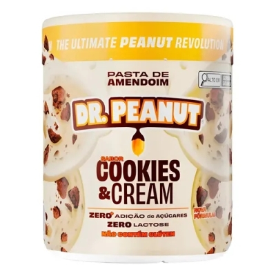 Pasta de Amendoim Dr. Peanut Cookies & Cream 400g