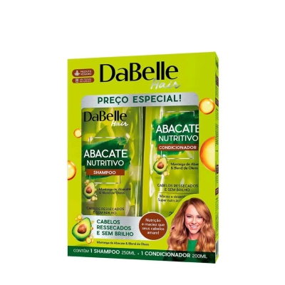 Kit DaBelle Hair Abacate Nutritivo Shampoo 250ml + Condicionador 200ml