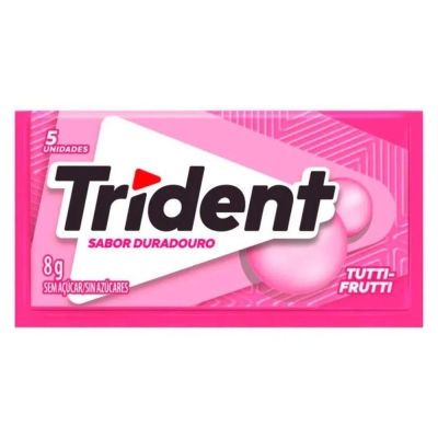 Goma de Mascar Trident Sem Açúcar Tutti Frutti 8g