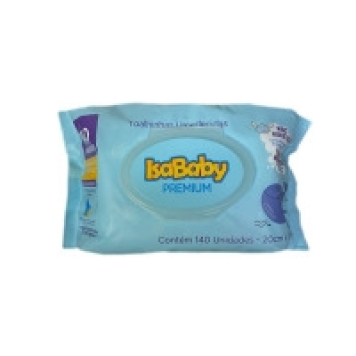 Toalhas Umedecidas Isababy Flip Top Premium 140 Unidades