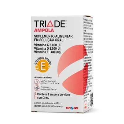 Suplemento Vitamínico Triade Ampola 3mL