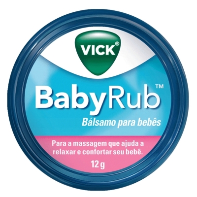 Vick BabyRub Bálsamo Infantil com Camomila e Aloe Vera 12g