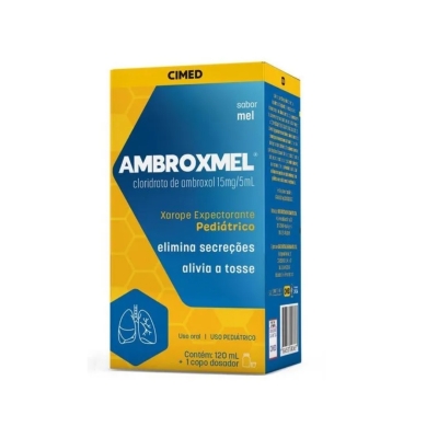 Ambroxmel Infantil Cloridrato de Ambroxol 15mg/5ml Sabor Mel Xarope 120ml
