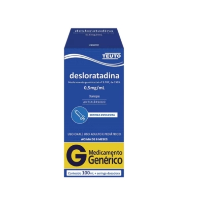 Desloratadina 0,5mg/ml Xarope 100ml Genérico Teuto