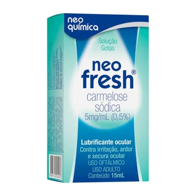 Lubrificante Ocular Neo Fresh Carmelose Sódica 5mg/ml Solução Gotas 15ml