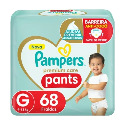 Fralda Pampers Pants Premium Care M 68 Unidades