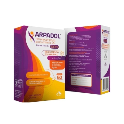 Arpadol Harpagophytum Procumbens 400mg 60 Comprimidos Revestidos
