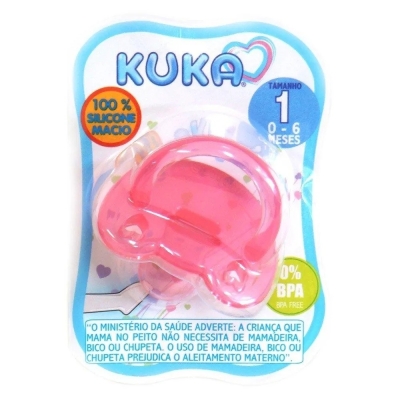 Chupeta Kuka Soft Ortodôntica 2702 Rosa 0 A 6 Meses 1 Unidade